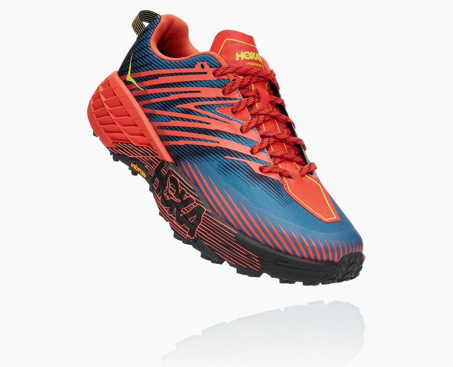 Hoka Mens Trail Shoes NZ - Hoka One One Speedgoat 4 Red (EVM659382)